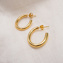 Load image into Gallery viewer, Chunky Oval Hoops