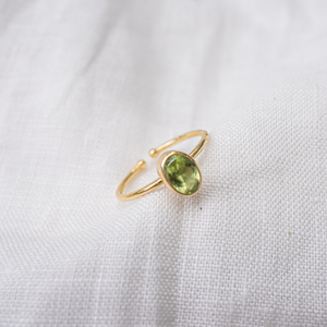 Adjustable Peridot ring