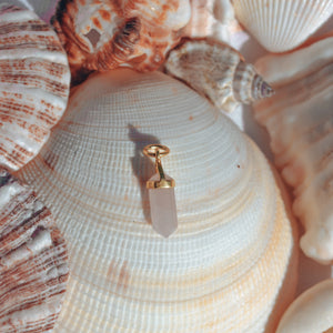 Rose Quartz crystal pendant