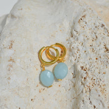 Load image into Gallery viewer, Amazonite Hoops
