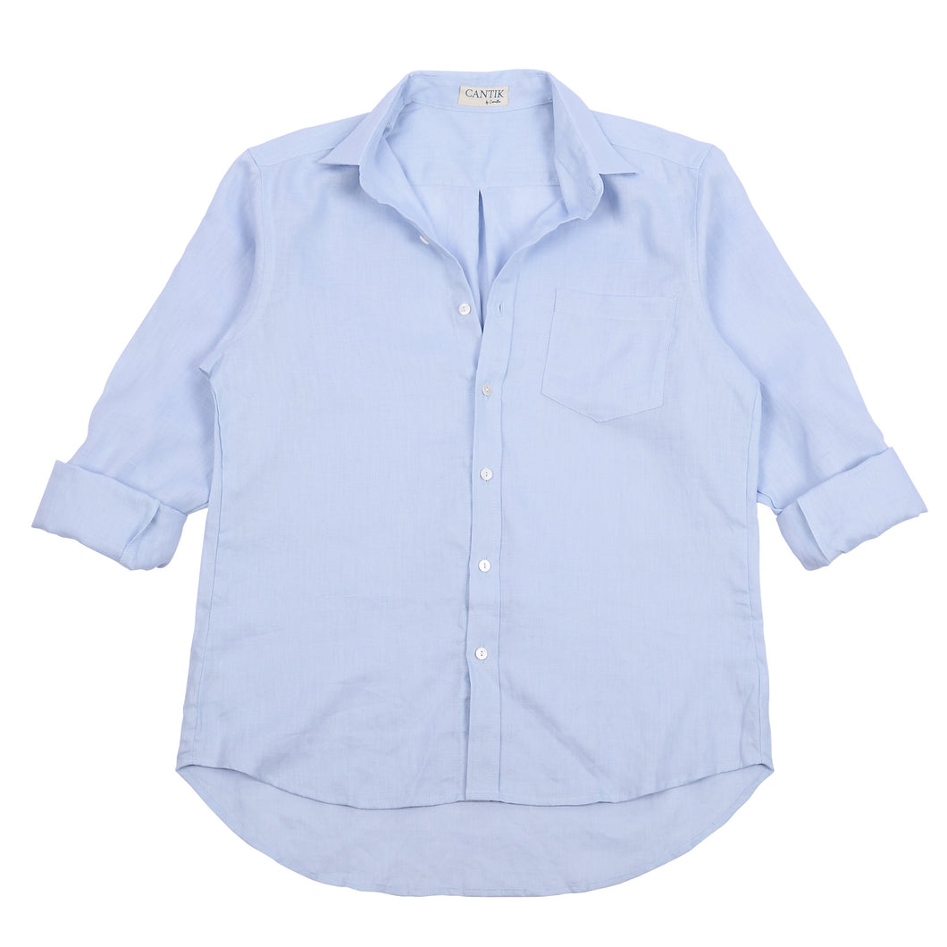 Essential Linen Shirt - Sky blue
