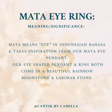 Load image into Gallery viewer, The Mata eye ring - Larimar